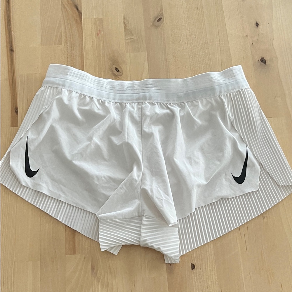 Nike White Aeroswift Split Shorts
